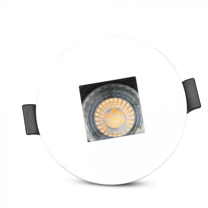 GU10 recessed frame/fixture, round, adjustable light direction, Ø83X40,7mm, recessed. Ø75mm, white/black, V-TAC