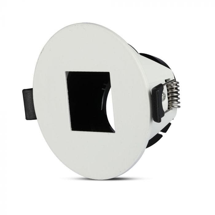 GU10 iebūvējams karkass/armatūra, IP20, apaļas formas, balts/melns, max 35W, V-TAC