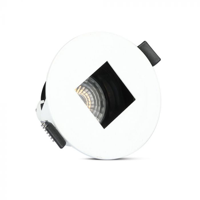 GU10 recessed frame/fixture, round, adjustable light direction, Ø83X40,7mm, recessed. Ø75mm, white/black, V-TAC