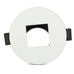 GU10 recessed frame/fixture, round, adjustable light direction, Ø83X40,7mm, recessed. Ø75mm, white/black, V-TAC