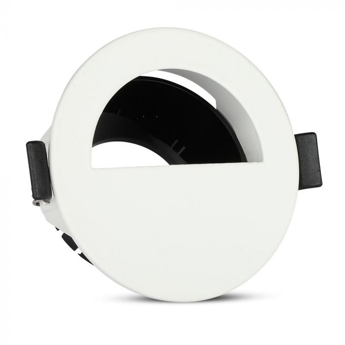 GU10 toppram/armatur, IP20, rund, vit/svart, Ø80x140mm, max 35W, V-TAC