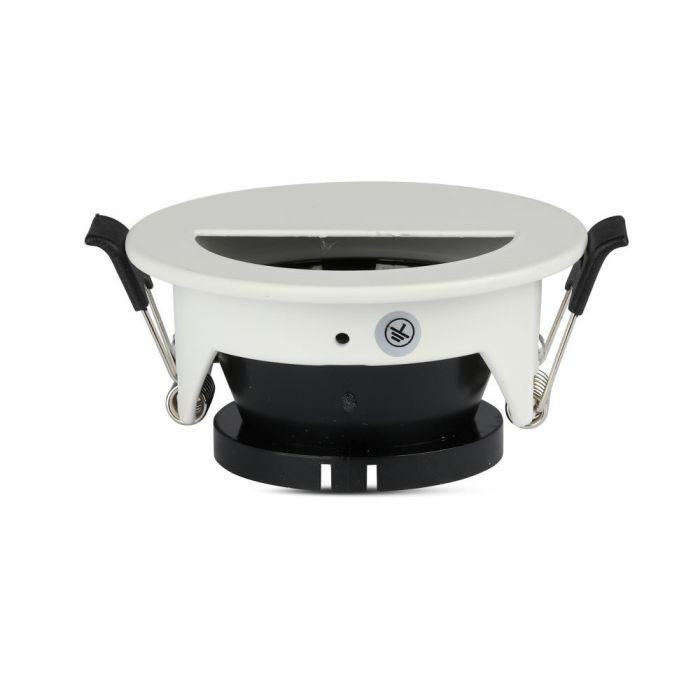 GU10 toppram/armatur, IP20, rund, vit/svart, Ø80x140mm, max 35W, V-TAC