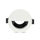 GU10 infälld ram/armatur, rund, justerbar ljusriktning, Ø83X40,7mm, infälld. Ø75mm, vit/svart, V-TAC