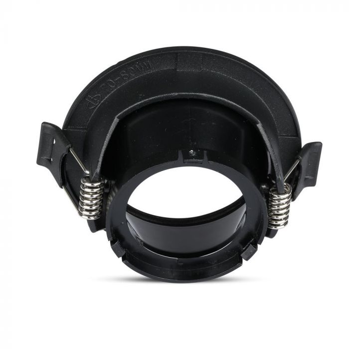 GU10 recessed frame/fixture, round, adjustable light direction, Ø83X40,7mm, recessed. Ø75mm, black/black,