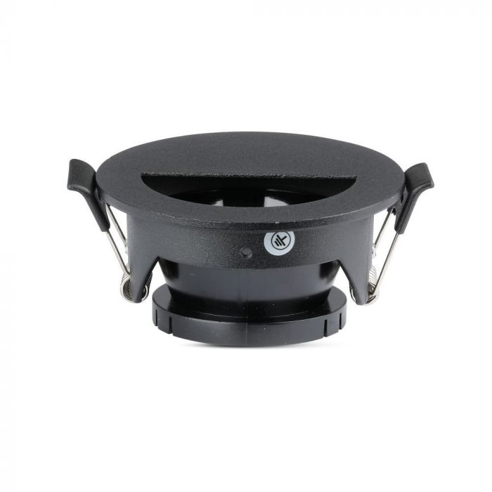 GU10 built-in frame/fixture, IP20, round shape, black/black, max 35W, V-TAC
