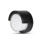 7W(400Lm) LED Fasādes gaismeklis, IP65, V-TAC, apaļš, melns, silti balta gaisma 3000K