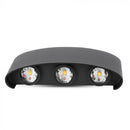 6W(540Lm) LED Facade light, V-TAC, IP54, black, warm white light 3000K