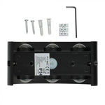 6W(540Lm) LED-frontarmatur, V-TAC, IP54, svart, varmvitt ljus 3000K