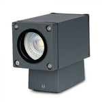 SUPERACTION_V-TAC Fasadlampram med 1xGU10LED-lampa (glödlampa ingår ej), mörkgrå, IP44