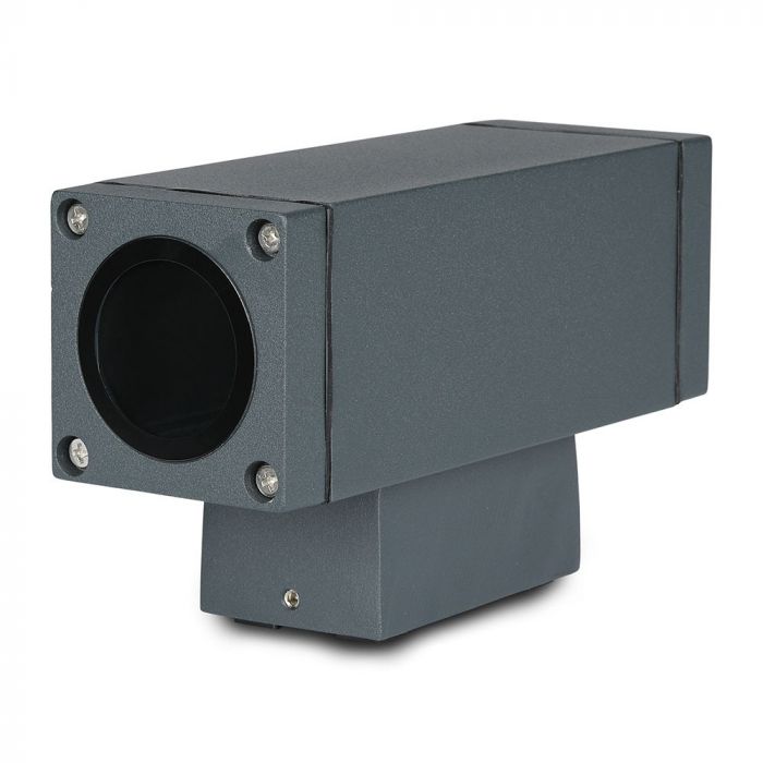 V-TAC Tvåvägs fasadlampram med 2xGU10 LED-lampor (glödlampor ingår ej), mörkgrå, IP44