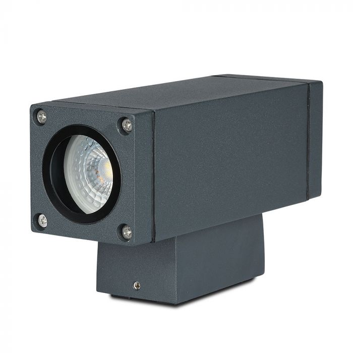 V-TAC kahesuunaline fassaadilampide raam 2xGU10 LED-pirnidega (pirnid ei kuulu komplekti), tumehall, IP44