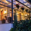 V-TAC fassaadilambi raam 1xE27 LED-pirniga (pirn ei kuulu komplekti), pirn suunaga ülespoole, matt must, IP44