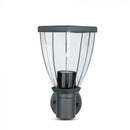 V-TAC fassaadilambi raam 1xE27 LED-pirniga (pirn ei kuulu komplekti), pirn suunaga ülespoole, matt must, IP44