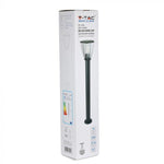 V-TAC dārza laterna ar 1xE27 LED spuldzi (spuldze nav iekļauta), melns, IP44