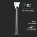 V-TAC aialatern 1xE27 LED-pirniga (pirn ei kuulu komplekti), must, IP44