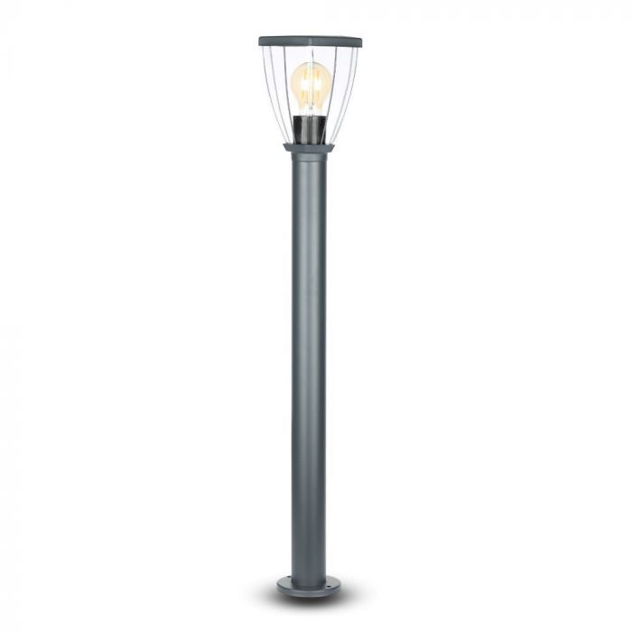 V-TAC dārza laterna ar 1xE27 LED spuldzi (spuldze nav iekļauta), melns, IP44