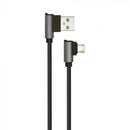 1m 2.4A V-TAC MICRO USB kabelis melns