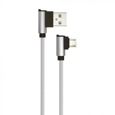 1m 2.4A V-TAC MICRO USB kabelis pelēks