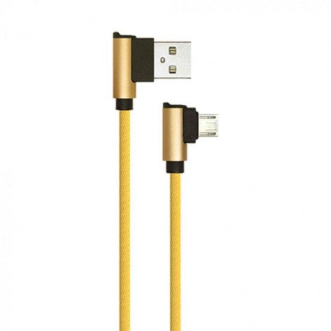 1m 2.4A V-TAC MICRO USB kabelis zelta