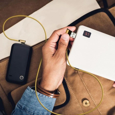 1m 2.4A V-TAC MICRO USB kabelis zelta