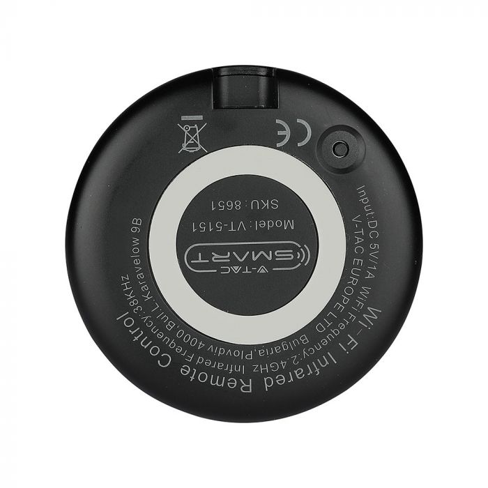 V-TAC WIFI universāla infrasarkanā tālvadības pults, kas ir saderīga ar Amazon Alexa un Google