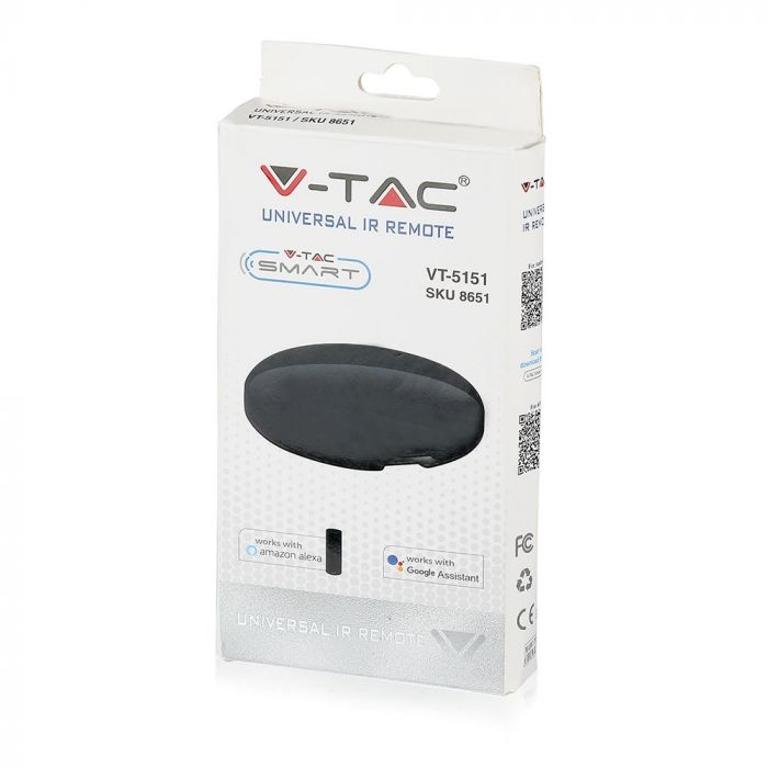 V-TAC WIFI universaalne infrapunapult, mis ühildub Amazon Alexa ja Google'iga.