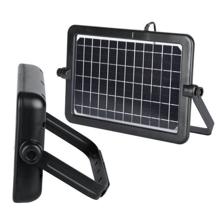 10W (1100Lm) LED-valgusti päikesepatareiga Li-ion 18650, 3.7V, 7200mAh, IP65, V-TAC, neutraalne valge valgus 4000K