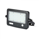 10W(1100Lm) LED Prožektors ar saules bateriju Li-ion 18650, 3.7V,7200mAh, IP65, V-TAC, neitrāli balta gaisma 4000K