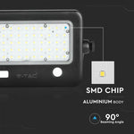10W (1100Lm) LED-valgusti päikesepatareiga Li-ion 18650, 3.7V, 7200mAh, IP65, V-TAC, neutraalne valge valgus 4000K