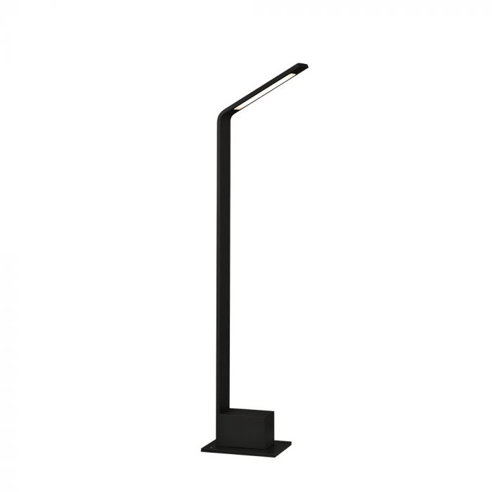 7W(750Lm) LED gaismeklis, melns, IP54, V-TAC, neitrāli balta gaisma 4000K