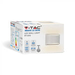 10W(800Lm) LED-fasadarmatur, vit, IP54, V-TAC, neutralvitt ljus 4000K