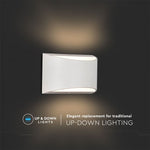 10W(800Lm) LED-fasadarmatur, vit, IP54, V-TAC, neutralvitt ljus 4000K
