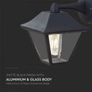 V-TAC Fasādes lampas karkass ar 1xE27 LED spuldzi (spuldze nav iekļauta), spuldze vērsta uz leju, melns, IP44