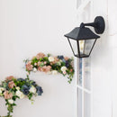 V-TAC Fasādes lampas karkass ar 1xE27 LED spuldzi (spuldze nav iekļauta), spuldze vērsta uz leju, melns, IP44