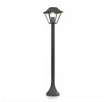 V-TAC trädgårdslykta med 1xE27 LED-lampa (glödlampa ingår ej), svart, IP44