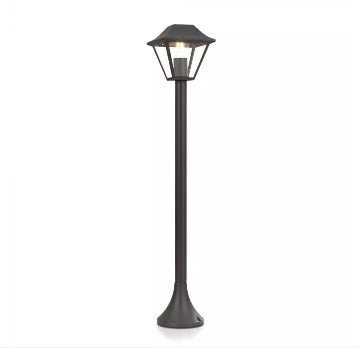 V-TAC trädgårdslykta med 1xE27 LED-lampa (glödlampa ingår ej), svart, IP44