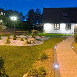 V-TAC trädgårdslykta med 1xE27 LED-lampa (glödlampa ingår ej), svart, IP44