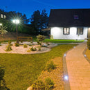 V-TAC trädgårdslykta med 2xE27 LED-lampor (glödlampor ingår ej), svart, IP44