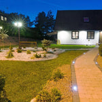 V-TAC dārza laterna ar 2xE27 LED spuldzēm (spuldzes nav iekļautas), melna, IP44