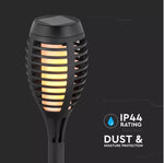 Комплект из 4 светодиодных солнечных светильников, крепление к земле, IP44, V-TAC, черный, 1,2V 2/3xAAA Ni-MH, теплый белый свет 2200K