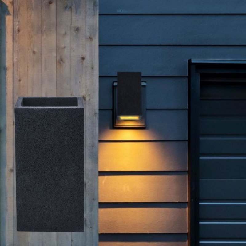 V-TAC G9 LED betona Sienas gaismeklis, tumši pelēks, kvadrāta, IP20, MAX 25W