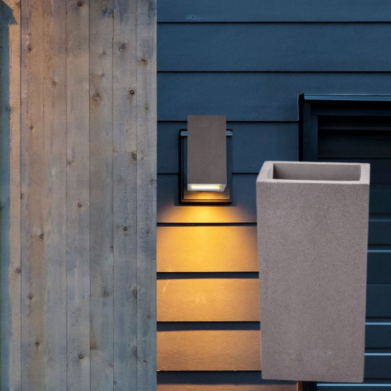 25W G9 LED V-TAC concrete Wall light, light grey, square, IP20