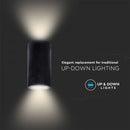 Светодиодные настенные светильники V-TAC GU10 для бетона, темно-серый, круглые, IP20, MAX 35W