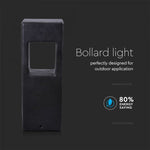 PARAUGA IZPĀRDOŠANA_12W(720Lm) LED dārza gaismeklis, betona, tumši pelēks, V-TAC, IP65, silti balta gaisma 3000K
