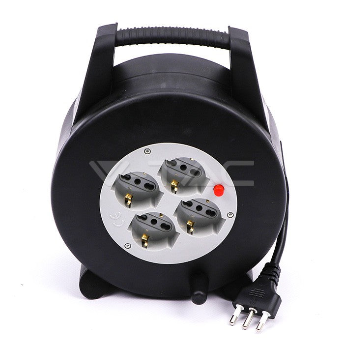 10m pikendusjuhe, must, IP20, 16A, AC250V, V-TAC