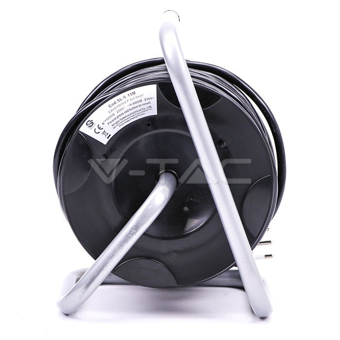 Удлинительный кабель 15 м, черный, IP20, 16A, AC250V, V-TAC