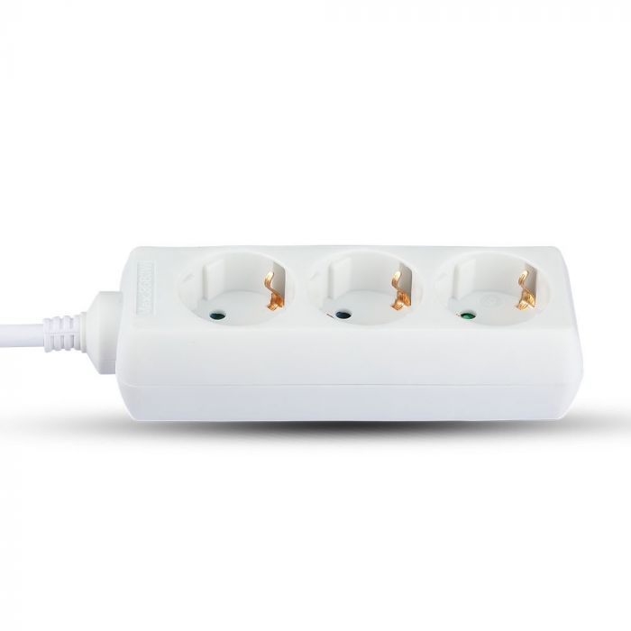 1,5 м Удлинительный распределитель 3 розетки IP20 16A 250V 3680W, V-TAC
