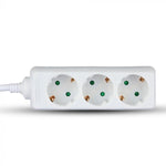 1,5 м Удлинительный распределитель 3 розетки IP20 16A 250V 3680W, V-TAC