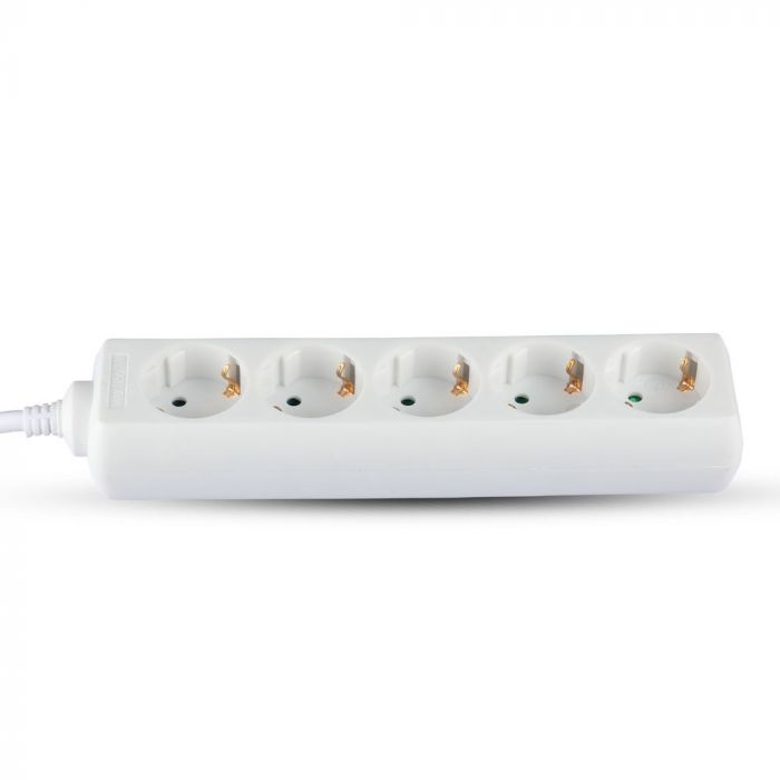1.5m Pagarinātājs-sadalītājs 5 ligzdas IP20 16A 250V 3680W, V-TAC