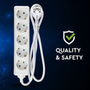 Удлинитель 1,5 м 5 розеток IP20 16A 250V 3680W, V-TAC